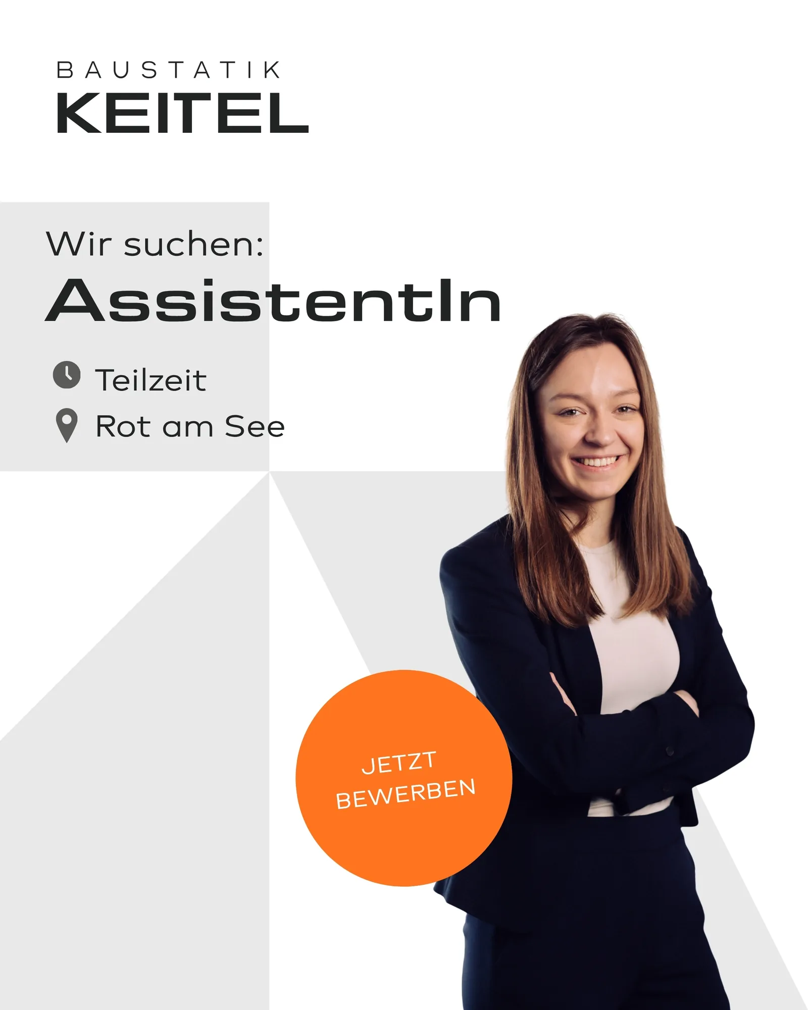 Recruiting-Anzeige von Baustatik Keitel für eine Stelle in der Assistenz