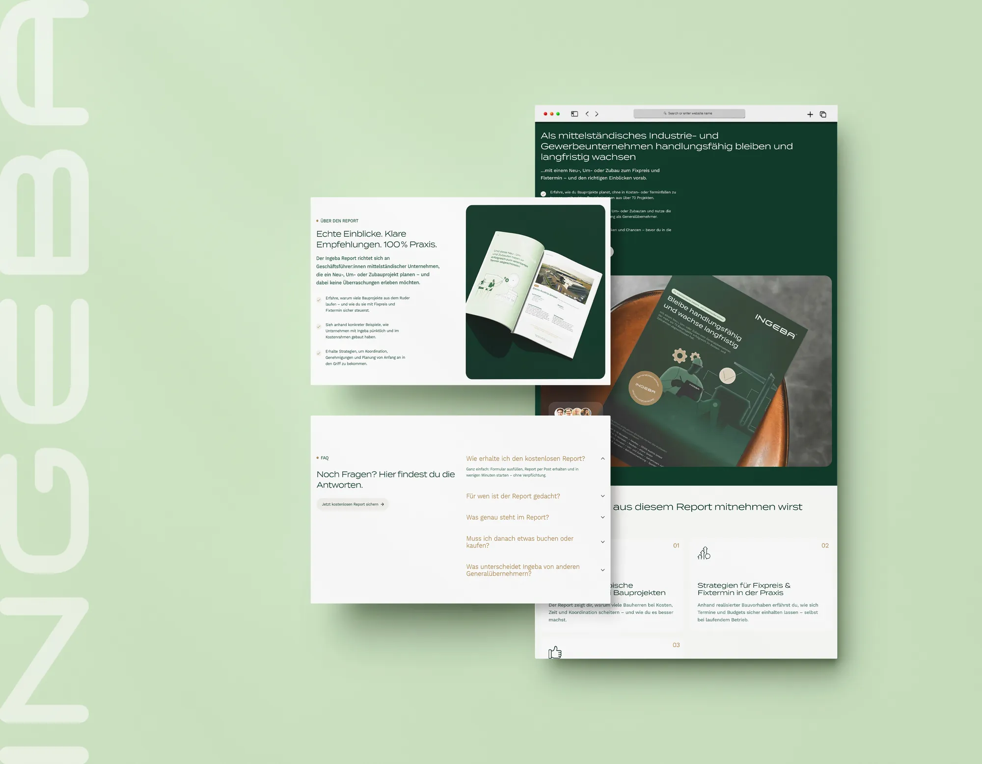 Landingpage von Ingeba für den Report mit Fragen und Antworten