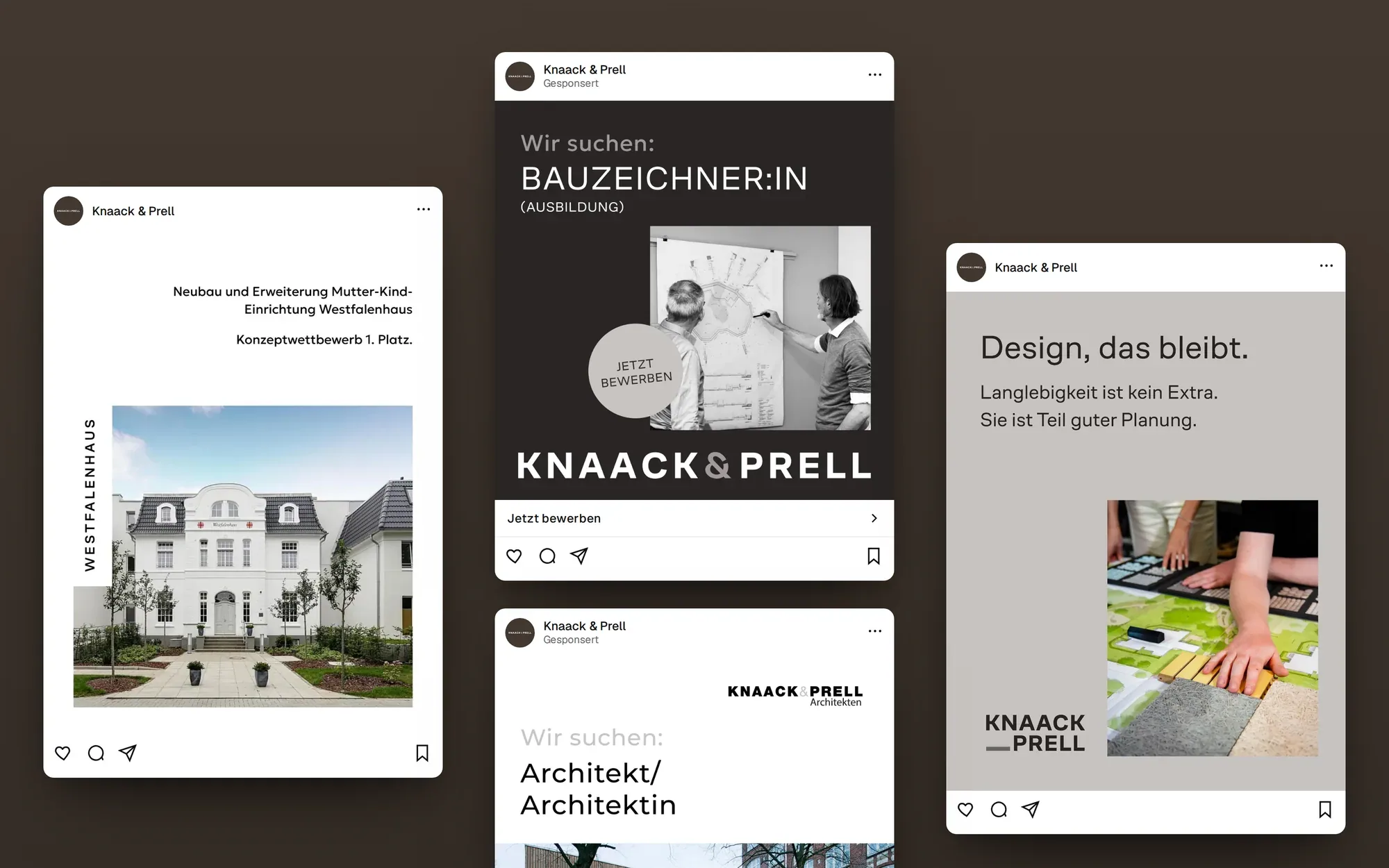 Werbe- und Social-Media-Anzeigen von Knaack & Prell als Feed-Beiträge