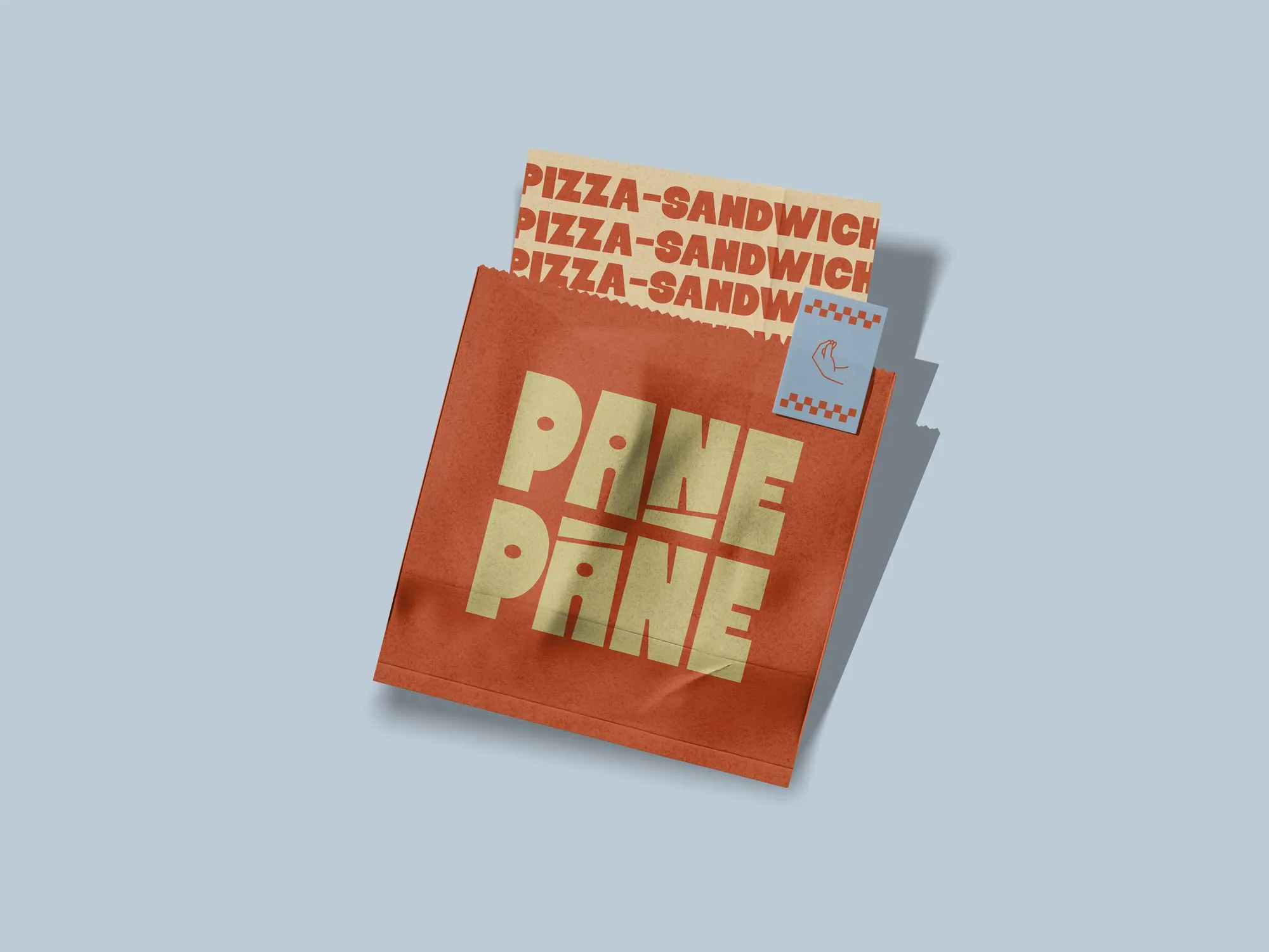 Folder von Pane Pane mit Pizza-Sandwich-Titel