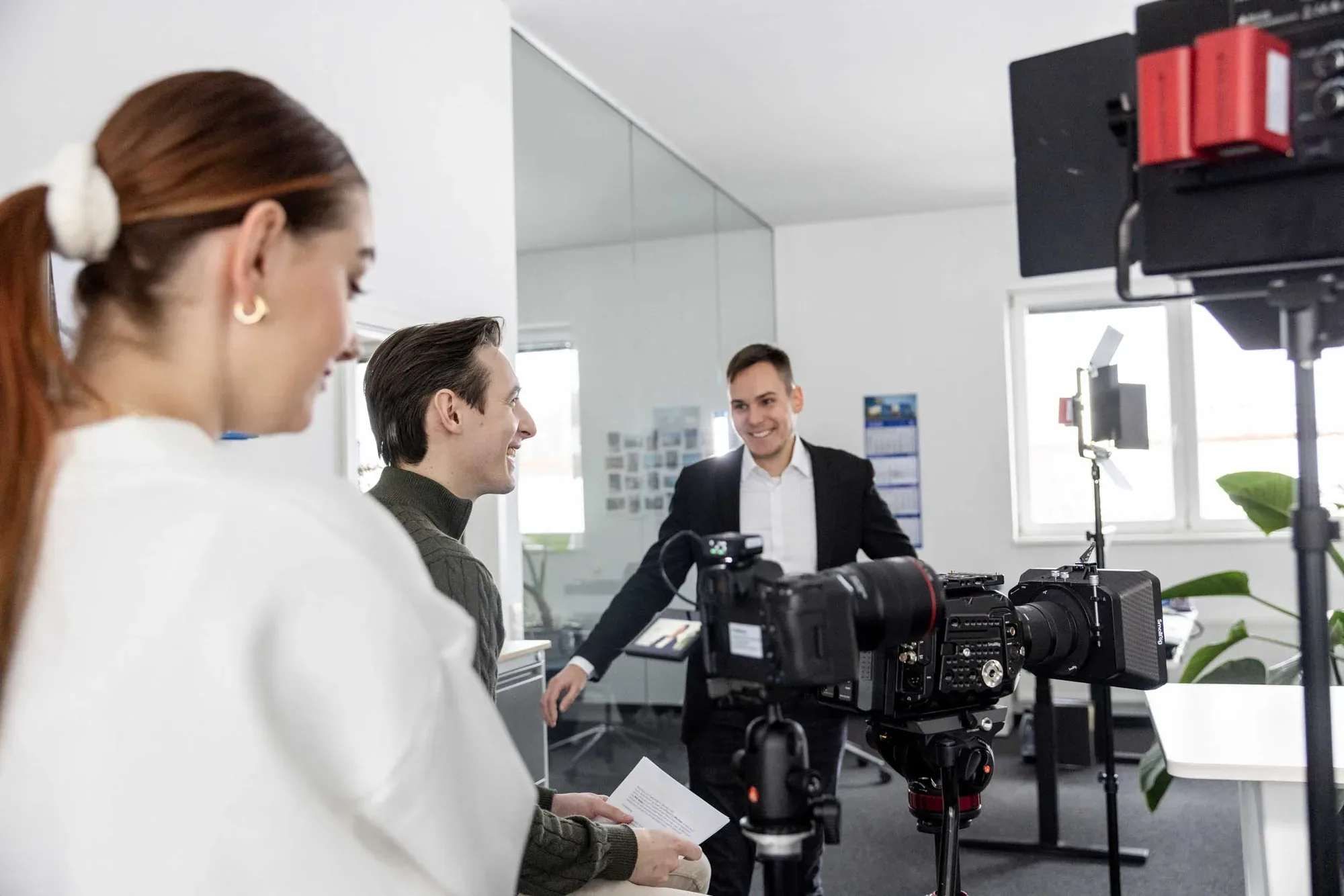 Videodreh bei PPS mit Kamera und Licht