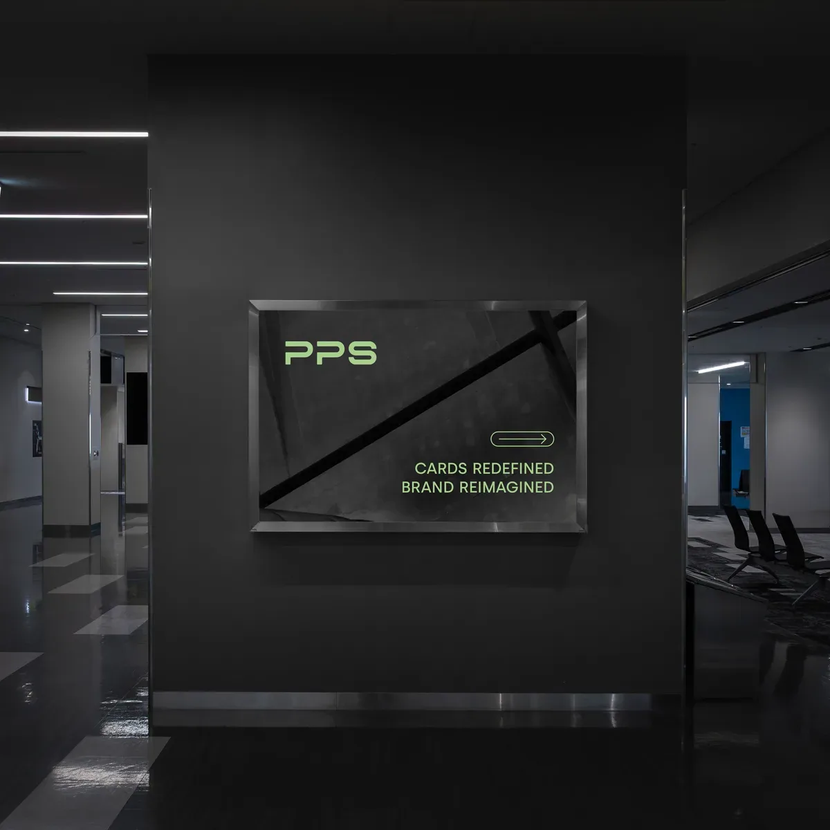 Plakat von PPS mit „Cards redefined, brand reimagined“